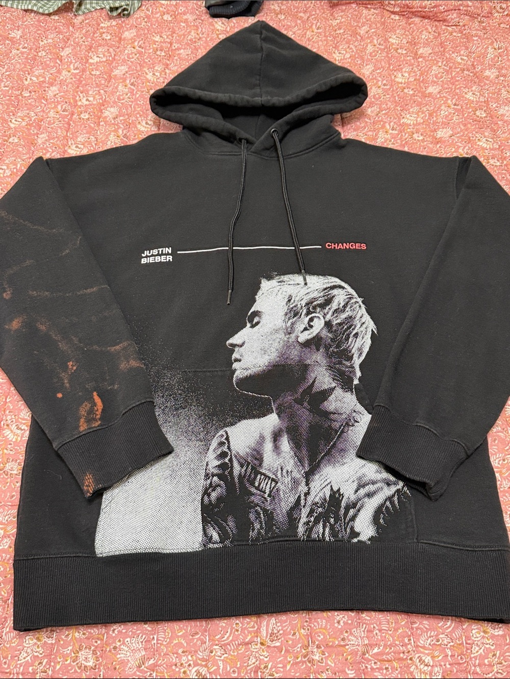 Justin Bieber Changes Hoodie Men’s Size Small Black H&M Sweatshirt - Picture 8 of 10